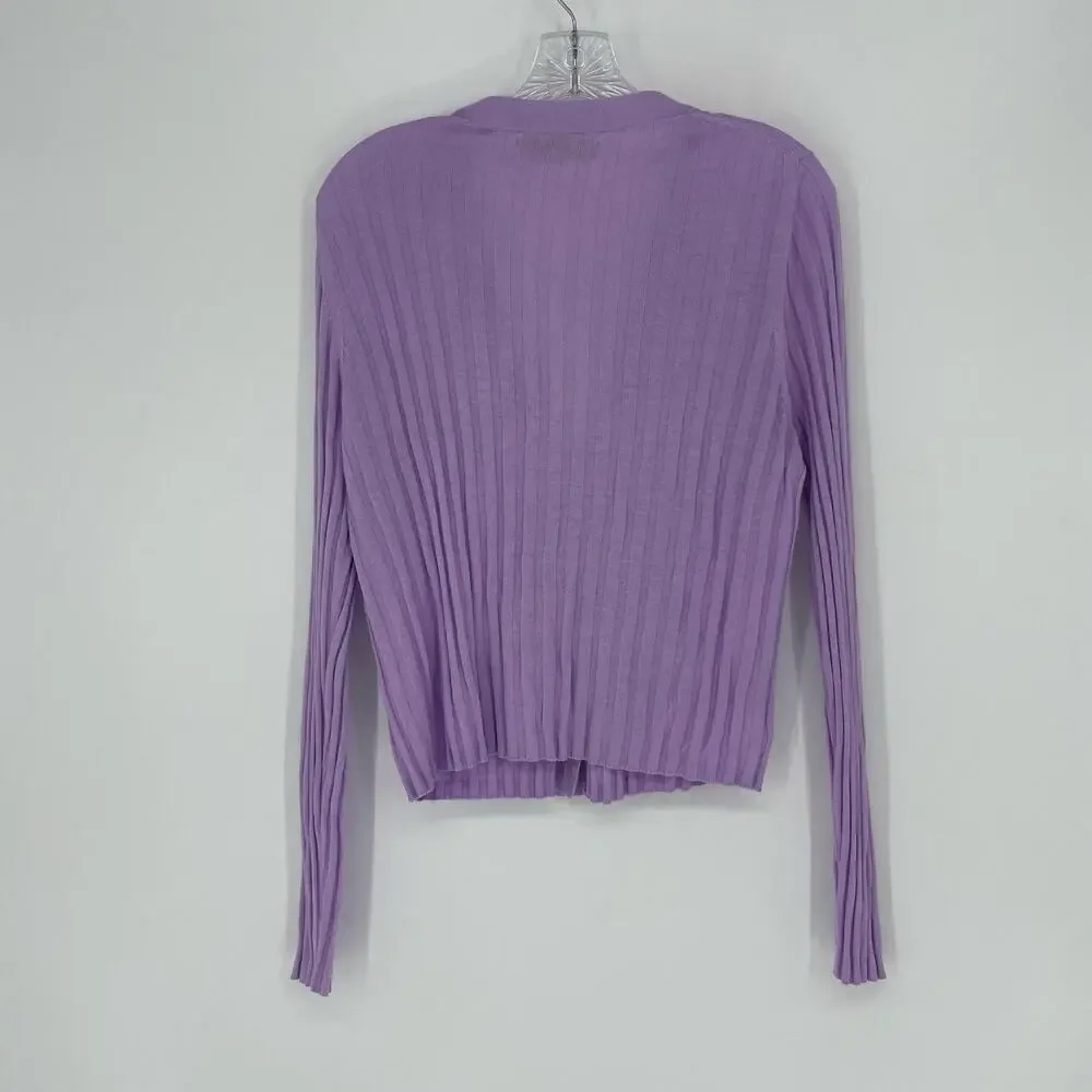 Loft Button-Up Rib Cardigan Size XL - Picture 5 of 6